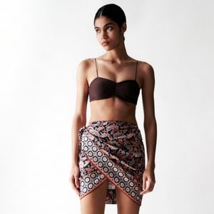 Zara mini wrap skirt boho